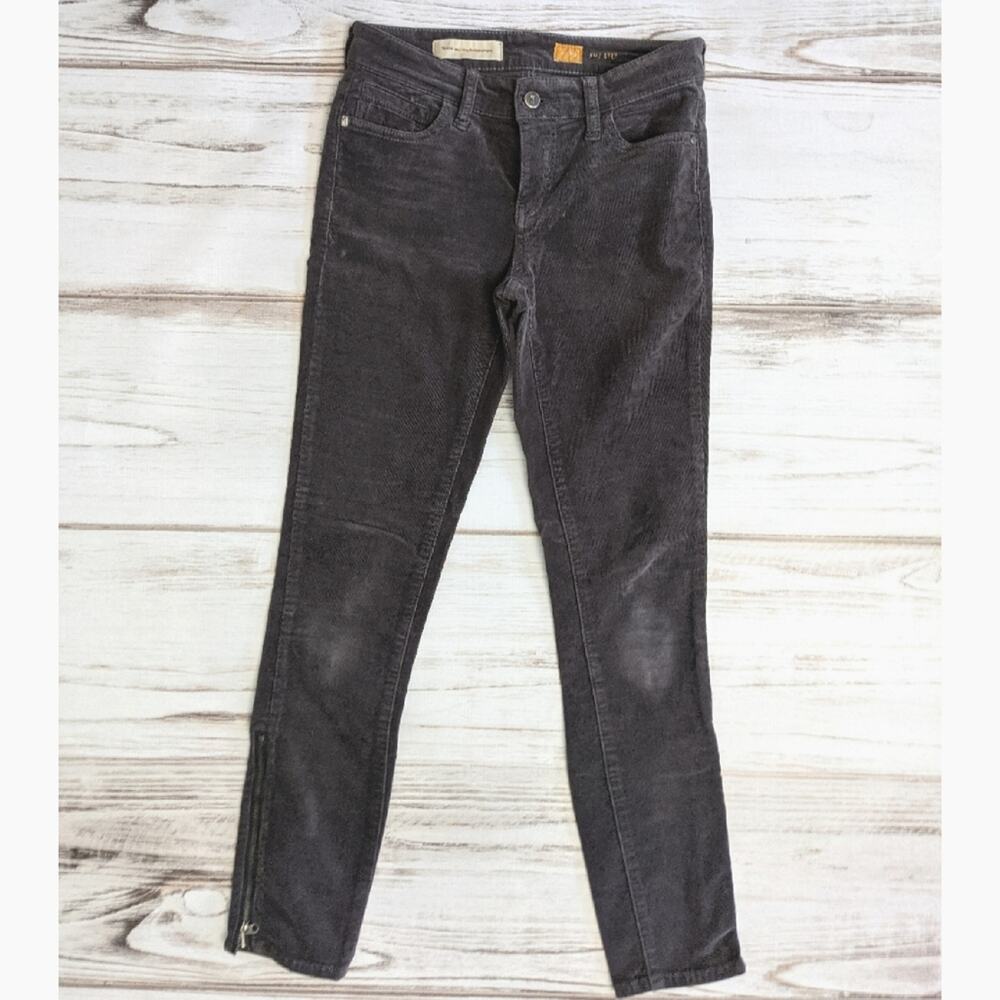 Pilcro and the Letterpress Gray corduroy skinny 25